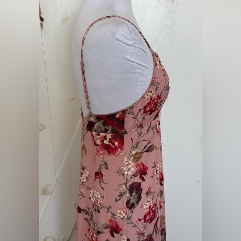 Zimmermann Floral Cassia Midi Slip Dress Thin Straps Pink Women’s Size 10 - Picture 10 of 13